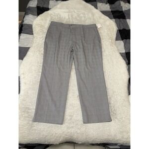 New Zara Women's Black White Plaid‎ Dress Ankle Pants Size 14 NWT